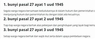 Dalam Pasal 27 Pasal 34 Uud Nri Tahun 1945 Berisi Tentang